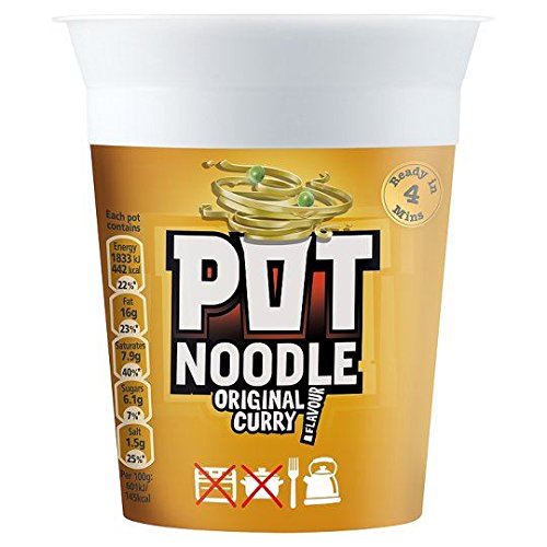 Pot Nudeln Original Curry Geschmack - 90g x 4 - 4-er Pack von Pot