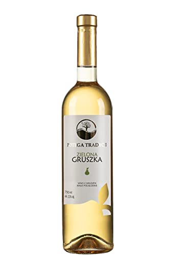 Potęga Tradycji - Grünen Birnenwein - 750ml - 12% - grüne Birne - Birnen-Früchten - Weißwein - HalbSüß - Natürlich - einzigartiger Geschmack, beeindruckendes Aroma - Traditionell - Fruchtig - Jod von Potęga Tradycji