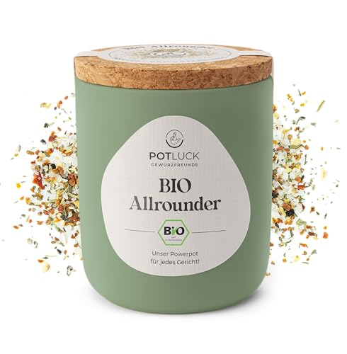 POTLUCK | Bio Allrounder | Gewürzmischung im Keramiktopf | 100g | Vegan, glutenfrei und mit natürlichen Inhaltsstoffen von POTLUCK Gewürzfreunde