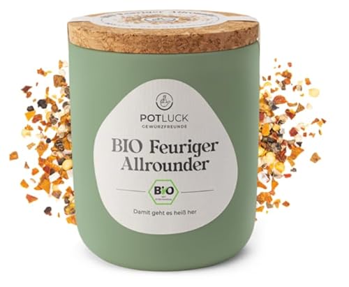 POTLUCK | Bio Feuriger Allrounder | Gewürzmischung im Keramiktopf | 70g | Vegan, glutenfrei und mit natürlichen Inhaltsstoffen von POTLUCK Gewürzfreunde