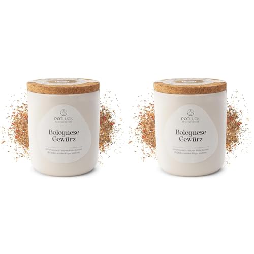 POTLUCK | Bolognese Gewürz | Gewürzmischung im Keramiktopf | 50g | Vegan, glutenfrei und mit natürlichen Inhaltsstoffen (Packung mit 2) von Potluck Gewürzfreunde