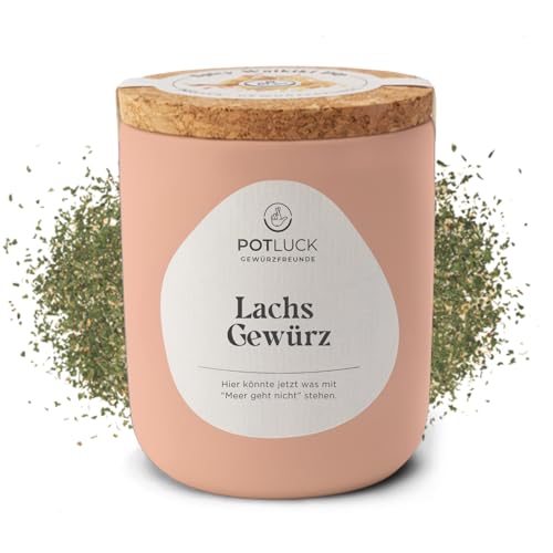 POTLUCK | Lachs Gewürz | Gewürzzubereitung im Keramiktopf | 50g | Vegan, glutenfrei und mit natürlichen Inhaltsstoffen von POTLUCK Gewürzfreunde