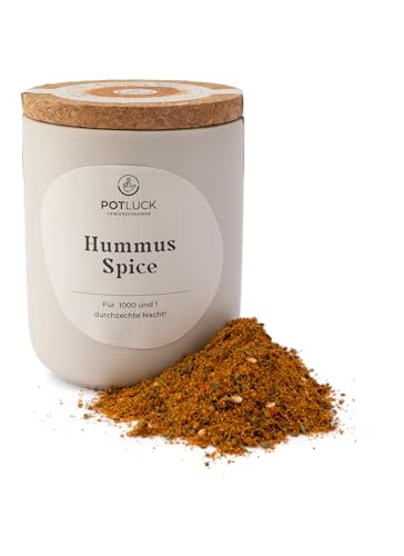 POTLUCK | Hummus Spice | Gewürzmischung im Keramiktopf | 65g | Vegan, glutenfrei und mit natürlichen Inhaltsstoffen von Potluck Gewürzfreunde