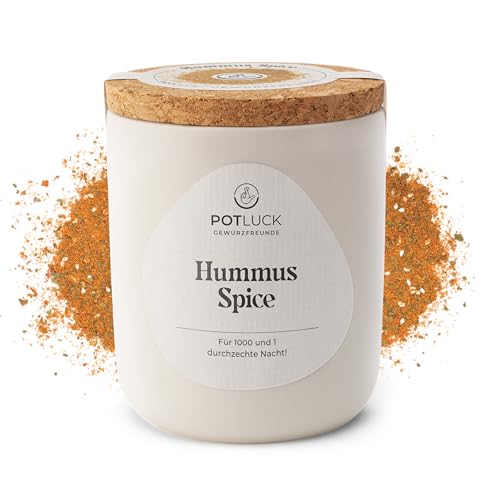 POTLUCK | Hummus Spice | Gewürzzubereitung im Keramiktopf | 65g | Vegan, glutenfrei und mit natürlichen Inhaltsstoffen von POTLUCK Gewürzfreunde