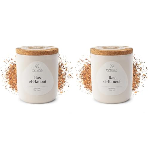 POTLUCK I Ras-el-Hanout I Gewürzmischung im Keramiktopf I 70g I Vegan, glutenfrei und mit natürlichen Inhaltsstoffen (Packung mit 2) von Potluck Gewürzfreunde