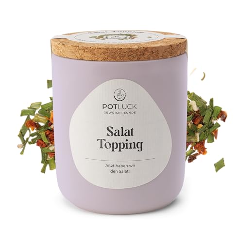 POTLUCK I Salat Topping I Kräuter für aromatisches Dressing, Gewürzzubereitung I 45 g im Keramiktopf I Gesunde Ernährung, Lecker Essen für zu Hause von POTLUCK Gewürzfreunde