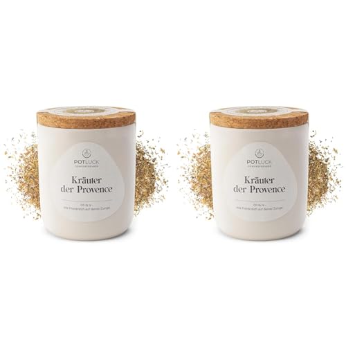 POTLUCK | Kräuter der Provence | Gewürzmischung im Keramiktopf | 30g | Vegan, glutenfrei und mit natürlichen Inhaltsstoffen (Packung mit 2) von Potluck Gewürzfreunde