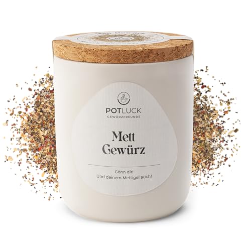 POTLUCK | Mett Gewürz | Gewürzzubereitung im Keramiktopf | 80g | Vegan, glutenfrei und mit natürlichen Inhaltsstoffen von POTLUCK Gewürzfreunde