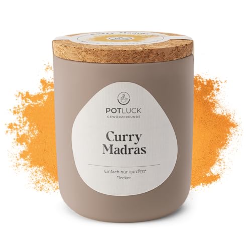 POTLUCK | Curry Madras | Gewürzzubereitung im Keramiktopf | 60g | Vegan, glutenfrei und mit natürlichen Inhaltsstoffen von POTLUCK Gewürzfreunde