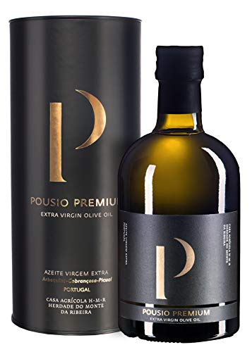 Pousio Premium HMR - Olivenöl 0.11% (Natives Olivenöl Extra DOP aus Alentejo, Portugal) - Flasche 500ml in einer Geschenkröhre von Pousio