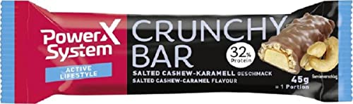 Power System Crunchy Bar Protein Riegel Cashew Karamell, 45 g Power System Crunchy Bar Protein Riegel Cashew Karamell, 45 g von Power System