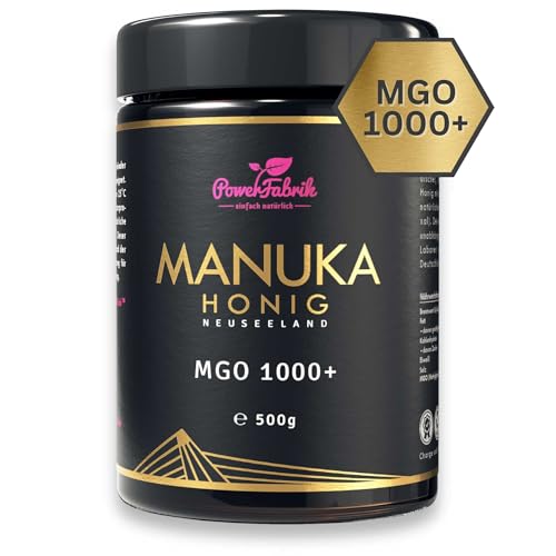 Manuka Honig | MGO 1000+ | 500g | Das ORIGINAL aus NEUSEELAND | IM GLAS | PUR, ROH & ZERTIFIZIERT | Premium Qualität 100% natürlich | PowerFabrik Manuka Honig | MGO 1000+ | 500g | Das ORIGINAL aus NEUSEELAND | IM GLAS | PUR, ROH & ZERTIFIZIERT | Premium Qualität 100% natürlich | PowerFabrik von PowerFabrik einfach natürlich