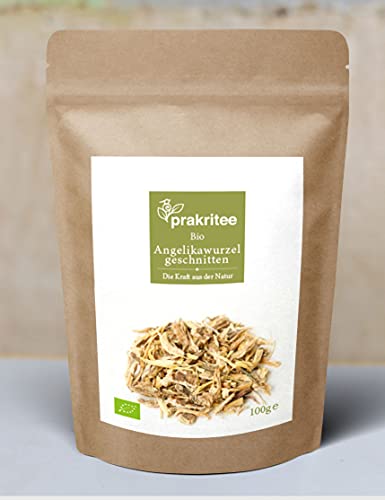 Prakritee BIO Angelikawurzel 100g Angelikawurzel geschnitten Engelwurz ORGANIC Angelicae DE-ÖKO-044 von prakritee