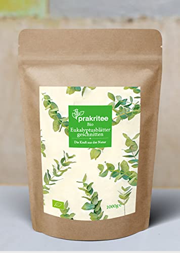 Prakritee Eukalyptus-Tee 1000g | Bio | Herbaltee | Eukalyptusblätter geschnitten | DE-ÖKO-044 von Prakritee