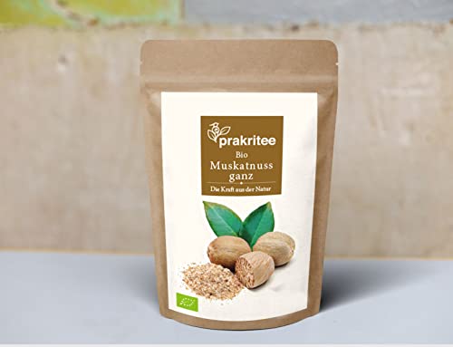 BIO Muskatnuss ganz 10 Stück | Muskatnuss | Bio Muskat | ORGANIC Nutmeg Whole| Gewürz | Spices | DE-ÖKO-044 von Prakritee