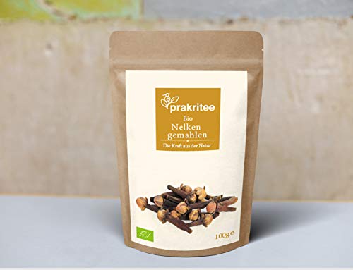 BIO Nelken gemahlen 100g | Nelken Pulver | Nachhaltig und biologisch angebaut | Gewürz | ORGANIC Cloves grounded | Spices | DE-ÖKO-044 (100g) von prakritee