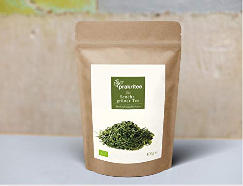 BIO Sencha Grüntee 100g | Grüntee | ORGANIC Sencha green tea | Premium-Qualität | 100g | DE-ÖKO-044 von Prakritee