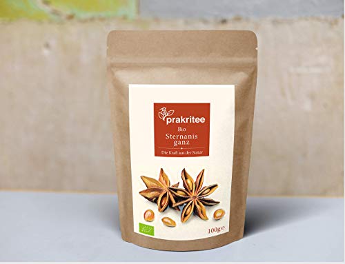 BIO Sternanis ganz 100g | Sternanis | Nachhaltig und biologisch angebaut | Sternanis ganz | ORGANIC Anis stars whole | DE-ÖKO-044 von Prakritee