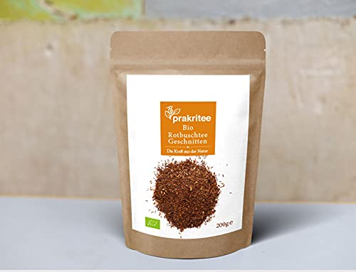 Bio Rotbuschtee 200g Roibusch Tee Nachhaltig und biologisch angebaut Rooibush pur DE-ÖKO-044 von Prakritee