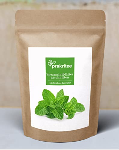 Prakritee Spearmintblätter 100g | Kräutertee | Spearmint-Tee | Spearmint leaves cutted | von prakritee