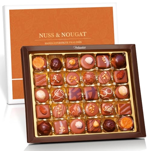 Pralinenbote - 30 Nuss & Nougat Pralinen, handgefertigt von deutschen Chocolatiers, das Pralinen Geschenk ohne Alkohol Pralinenbote - 30 Nuss & Nougat Pralinen, handgefertigt von deutschen Chocolatiers, das Pralinen Geschenk ohne Alkohol von Pralinenclub