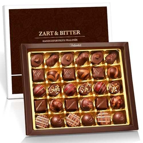 Pralinenbote - 30 Pralinen mit Zartbitter Schokolade, handgefertigt von deutschen Chocolatiers, das Pralinen Geschenk von Pralinenclub