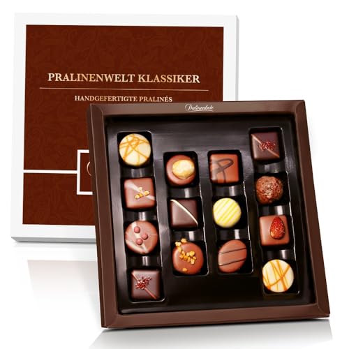 Pralinenbote – Pralinenwelt Klassiker mit 14 handgefertigten Pralinen deutscher Chocolatiers, das Pralinen Geschenk Pralinenbote – Pralinenwelt Klassiker mit 14 handgefertigten Pralinen deutscher Chocolatiers, das Pralinen Geschenk von Pralinenclub