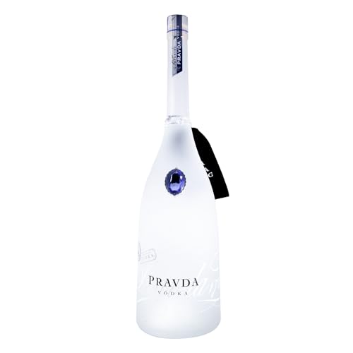 Pravda Polnischer Premium Vodka in Großflasche mit Ausgiesser Wodka (1 x 3l) von Prawda