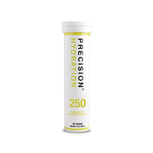 Precision Hydration Electrolyte Drink - Multi-Strength Shower Electrolytic Tablets - Low Calories, Gluten Free, Vegan/Vegetarian - (250mg/l - Green Tube), 1 Tube of 15 Tablets von Precision Hydration