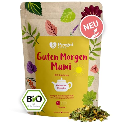 Guten Morgen Mami - BIO Schwangerschaftstee 1. Trimester mit Ingwer, Minze und Frauenkräutern - von PregniVital® von PregniVital