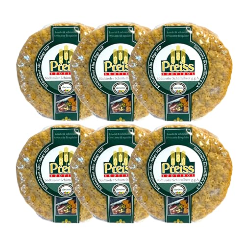 Südtiroler Schüttelbrot Handgebacken Traditionelles Handwerk Knusprig Roggenbrot Authentischer Geschmack Südtiroler Spezialität Regionaler Genuss Roggenmehl Traditionelles Bäckerhandwerk (6x 200g) Südtiroler Schüttelbrot Handgebacken Traditionelles Handwerk Knusprig Roggenbrot Authentischer Geschmack Südtiroler Spezialität Regionaler Genuss Roggenmehl Traditionelles Bäckerhandwerk (6x 200g) von Preiss