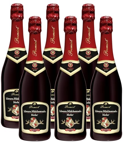 Schwarze Mädchentraube Merlot Sekt mild (6 x 0,75 l) von Grace nnvg