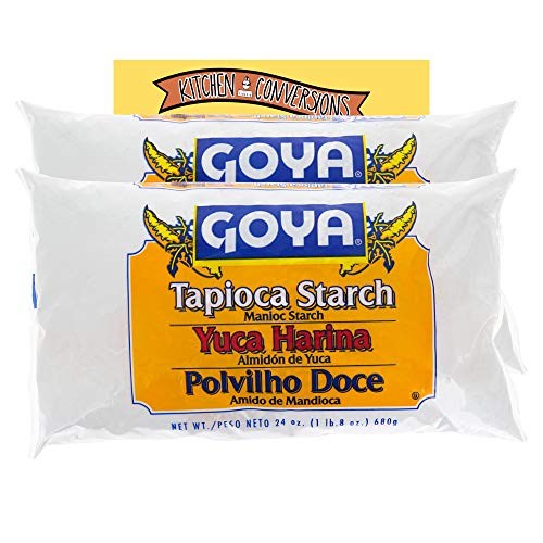 Goya Tapioca-Stärke (Yuca Harina) Bundle (2er-Pack) – ein Verdickungsmittel für Puddings, Tees, Süßigkeiten, Desserts, Suppen, Saucen und mehr – kommt mit einer hochwertigen Pinguin-Maßkarte von Premium Penguin