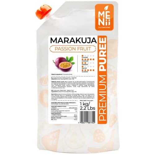 Passionsfrucht Premium Puree, Fruchtmark, Desserts, Gastronomie, Getränke, Kuchen, Eiscreme, Maracuja, 1 kg Passionsfrucht Premium Puree, Fruchtmark, Desserts, Gastronomie, Getränke, Kuchen, Eiscreme, Maracuja, 1 kg von Jlwiy