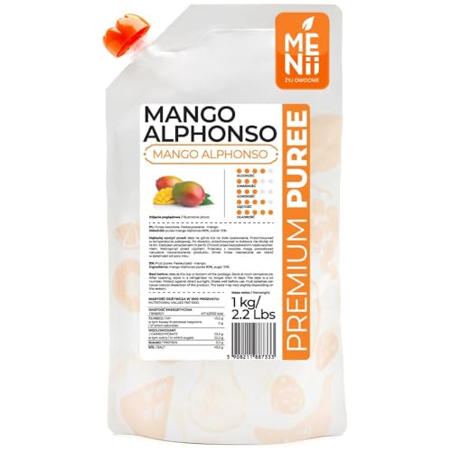 Premium Püree Fruchtmark Mango, Desserts, Gastronomie, Getränke, Kuchen, Eiscreme, Mango Alphonso, 1 kg Premium Püree Fruchtmark Mango, Desserts, Gastronomie, Getränke, Kuchen, Eiscreme, Mango Alphonso, 1 kg von PremiumPuree