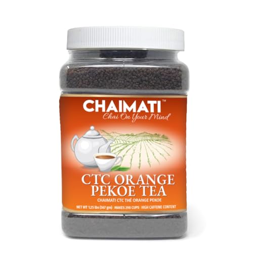 ChaiMati-Bio-CTC Orange Pekoe Schwarzer Tee-1,5 Pfund (24 Unzen) Jar-350 Cup macht-Starker Awakening malzigen Geschmack, hohe Koffein, einen hervorragender Preis-Ruft "Chai auf Ihrem Mind" von Pride Of India