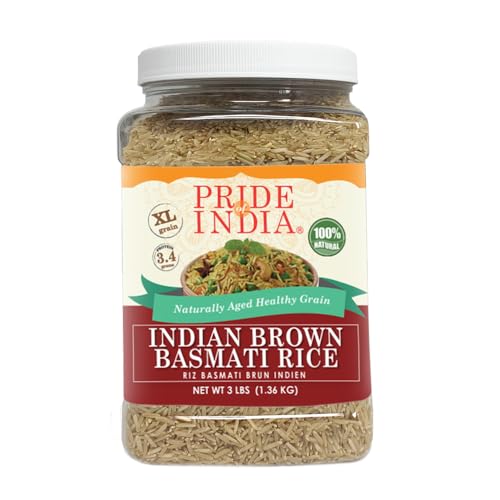 Pride Of India - Extra langer brauner Basmatireis - Natürlich gereiftes gesundes Getreide, 3,3 Pfund von Pride Of India