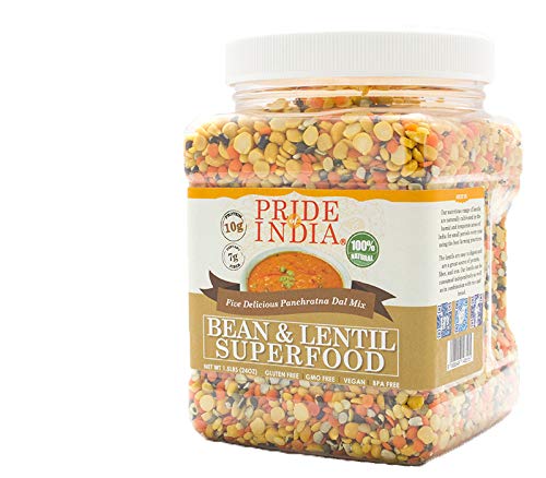 Pride Of India - Fünf Bean & Lentil Supernahrungs 1,5 Pfund (680 g) -Natural und gesunde indische gewachsen fünf-split Bohnen und Linsen Mischung (Panchrattan Dal) von Pride Of India