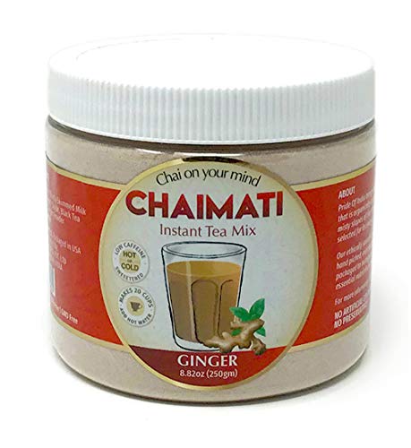 Pride Of India Ingwer chai latte Instant-Tee Vormischung gepudert, 8,82 Unzen (250gm) jar (macht 20 Tassen) von Pride Of India