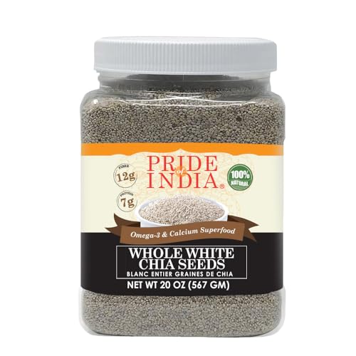 Pride Of Indialle schwarzen roh chia (pestizidfrei) Omega3 & Kalzium Super-Lebensmittel 6 Pfund Glas von Pride Of India