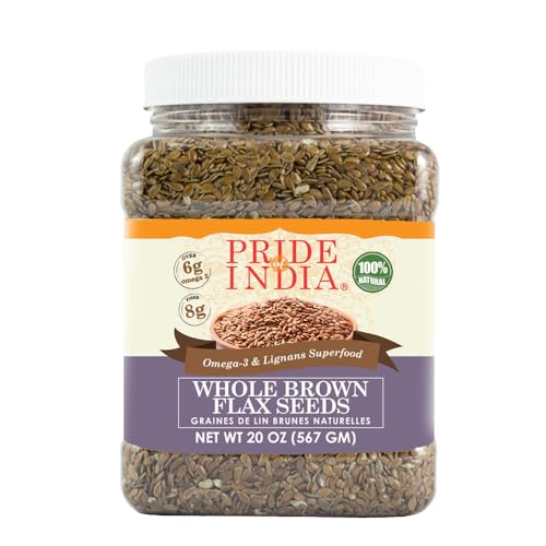 Pride Of India braun Leinsamen Lignan Omega3 & Supernahrungsmittel, 1,40 lbs jar von Pride Of India