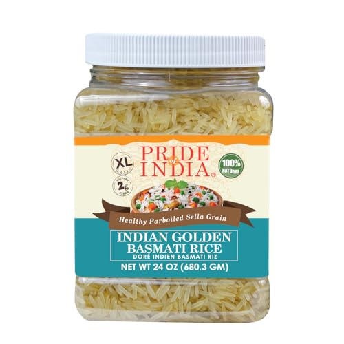 Pride Of India - extralange goldene indischen Basmati-Reis -1,5 Pfund (680 g) - Gesünder, stärker und Parboiled angereichert Sella Getreide mit Eisen und Faser - Niedriger glykämischer Wert von Pride Of India