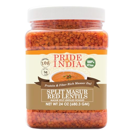 Pride Of India indian Split roten Linsen Masur Protein und ballaststoffreiche Masur dal, 1,5 Pfund Glas Pride Of India indian Split roten Linsen Masur Protein und ballaststoffreiche Masur dal, 1,5 Pfund Glas von Pride Of India