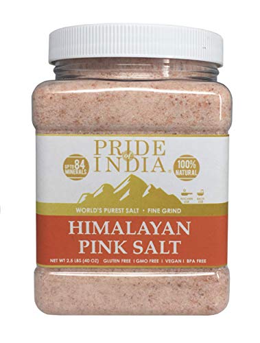 Pride Of India reines Himalaja rosa Salz angereicherte w / 84+ natürliche Gesteinsmehle, feine Mahlung 2,5 Pfund (40 Unzen) jar von Pride Of India