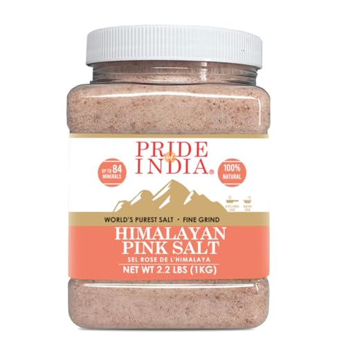 Pride Of India reines Himalaja rosa Salz angereicherte w / 84+ natürliche Gesteinsmehle, feine Mahlung 2,5 Pfund (40 Unzen) jar von Pride Of India