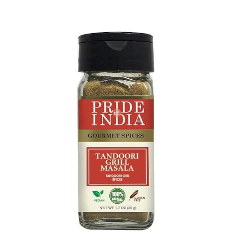 Pride of India - Bio Tandoori Grill Masala 1,7 Unzen (50gm) kleine Dual Sieb Jar - authentische indische Gewürz-GVO frei, Vegan, Gluten-frei von Pride Of India