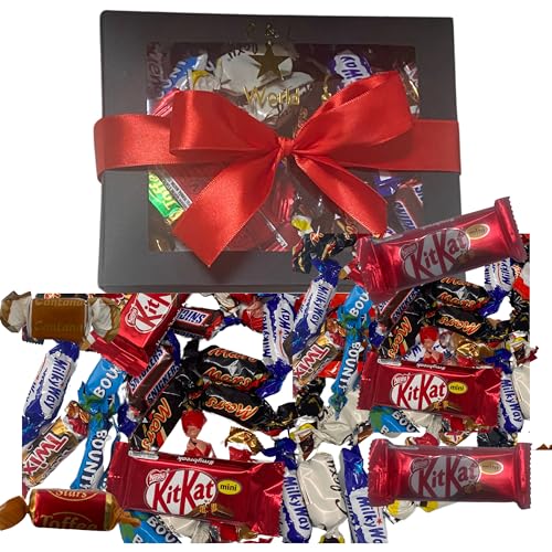 Schokolade Geschenke Box mit verschiedenen sorten, 1 x 315 g,Geschenkideen für Kinder, Fraüen, Muttertagsgeschenk,Vatertagsgeschenk,mix süßigkeiten, Mars, Kitkat, Kinder bueno, Toffees von Prim & Lush World