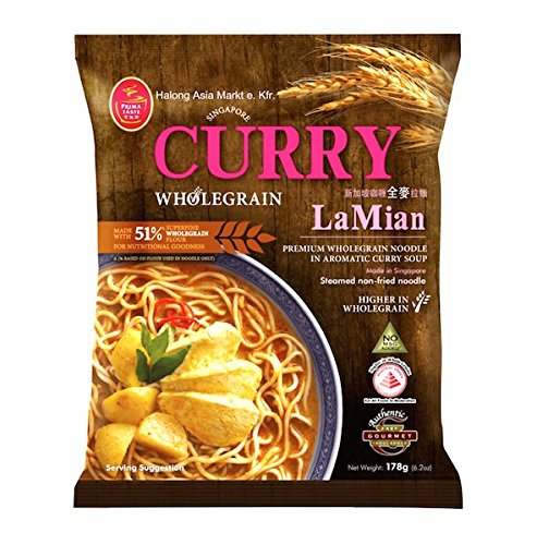Curry LaMian Wholegrain, Curry Lamian mit Vollkornnudel 3 x 178 g Curry LaMian Wholegrain, Curry Lamian mit Vollkornnudel 3 x 178 g von Prima Taste