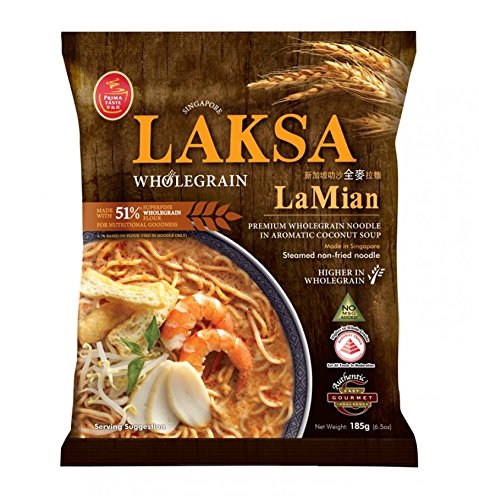 Laksa LaMian Wholegrain, Laksa Suppe mit Vollkornnudel 3 x 185 g von Prima Taste