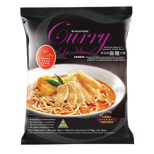 Prima Geschmack Singapur Curry La Mian (Nudeln in Aromatische Currysuppe) 12packs von Prima Taste